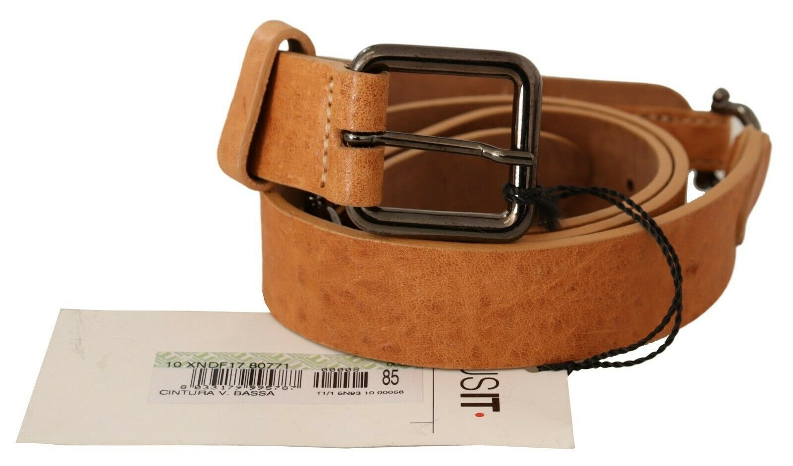 Costume National Light Brown Buckle Waist Belt Costume National