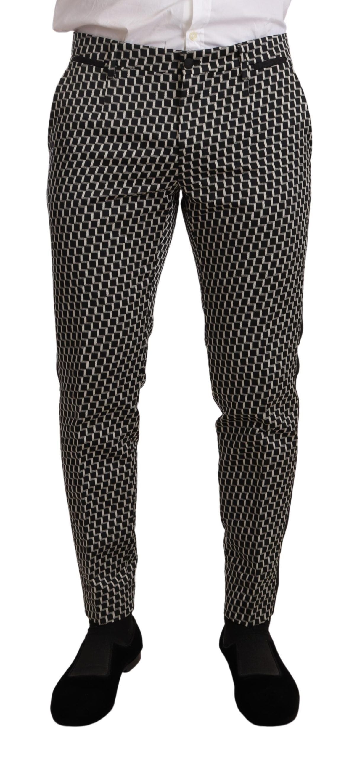 Dolce & Gabbana Black White Check 3 Piece Set MARTINI Suit Dolce & Gabbana