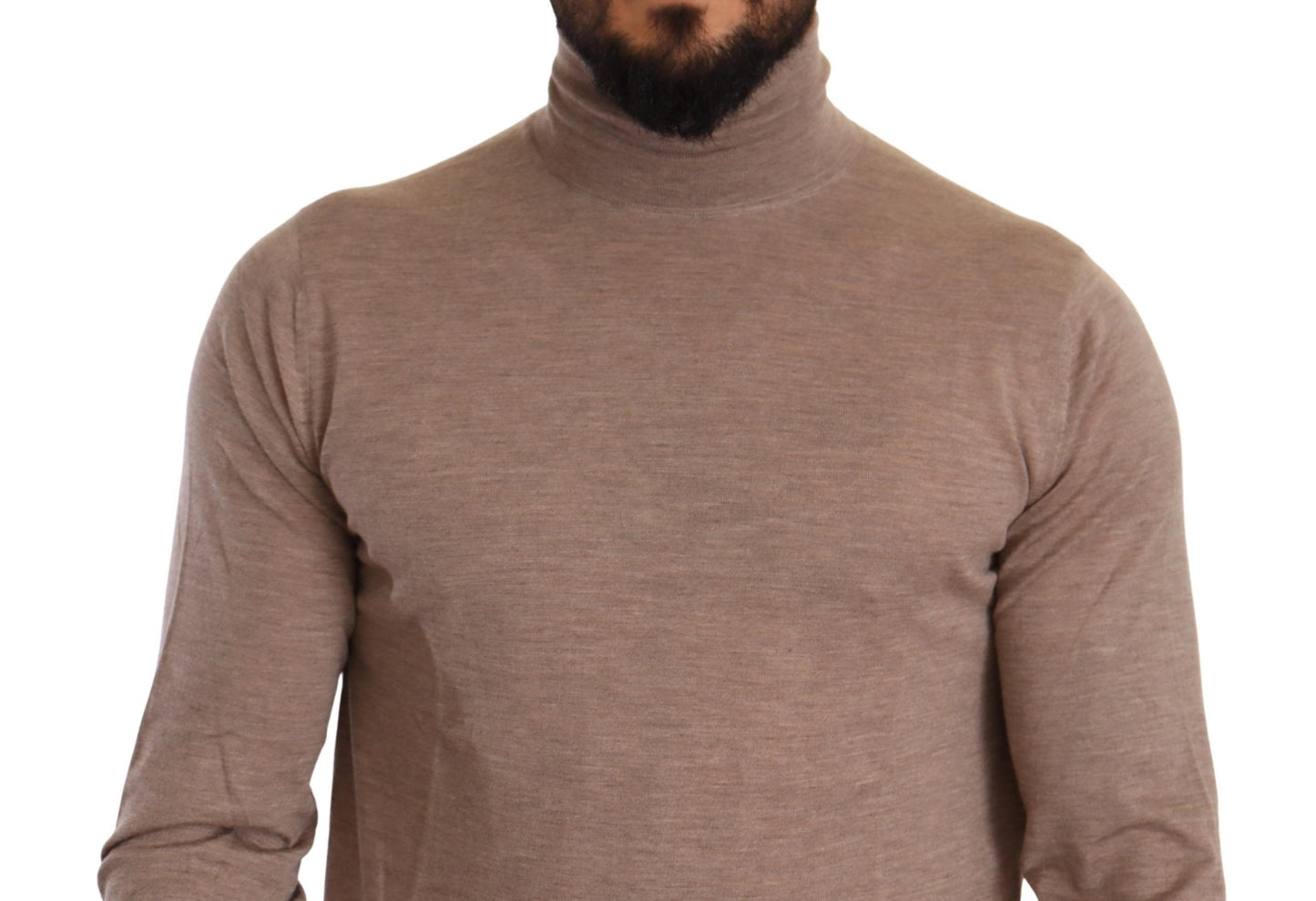 Dolce & Gabbana Brown Cashmere Turtleneck Pullover Sweater Dolce & Gabbana