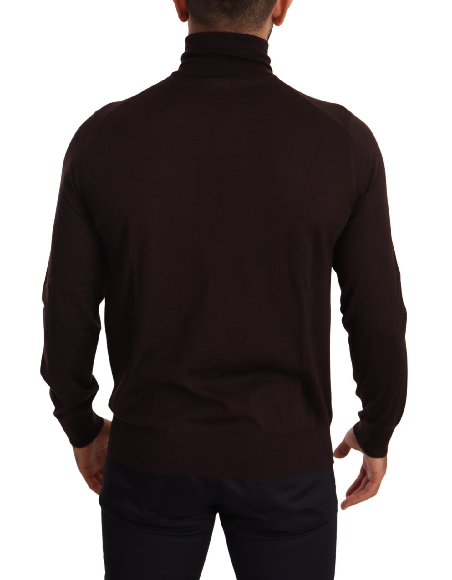 Dolce & Gabbana Brown Cashmere Turtleneck Pullover Sweater Dolce & Gabbana