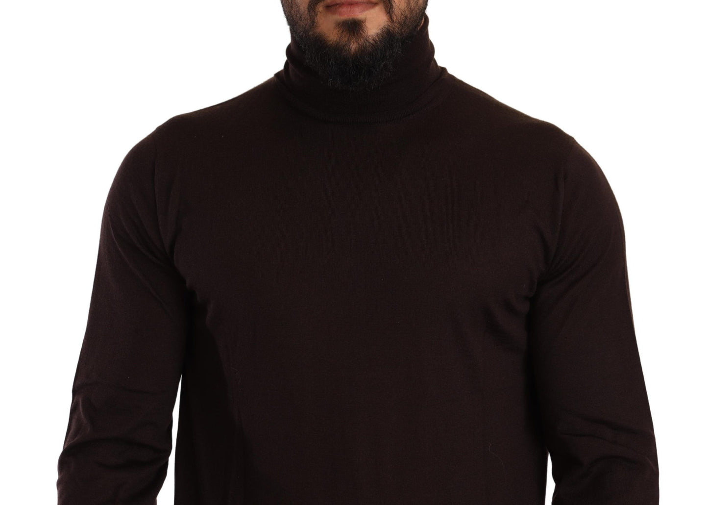 Dolce & Gabbana Brown Cashmere Turtleneck Pullover Sweater Dolce & Gabbana