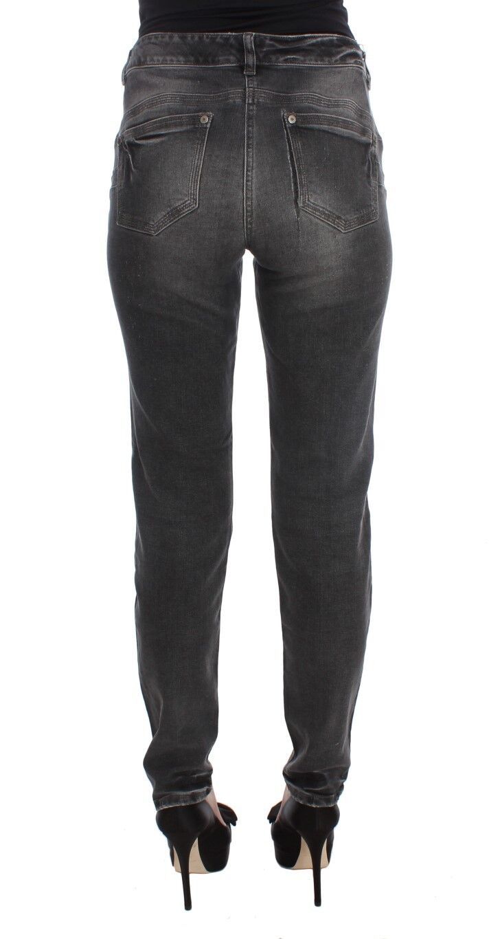 Ermanno Scervino Gray Wash Cotton Blend Stretch Jeans Pants Ermanno Scervino