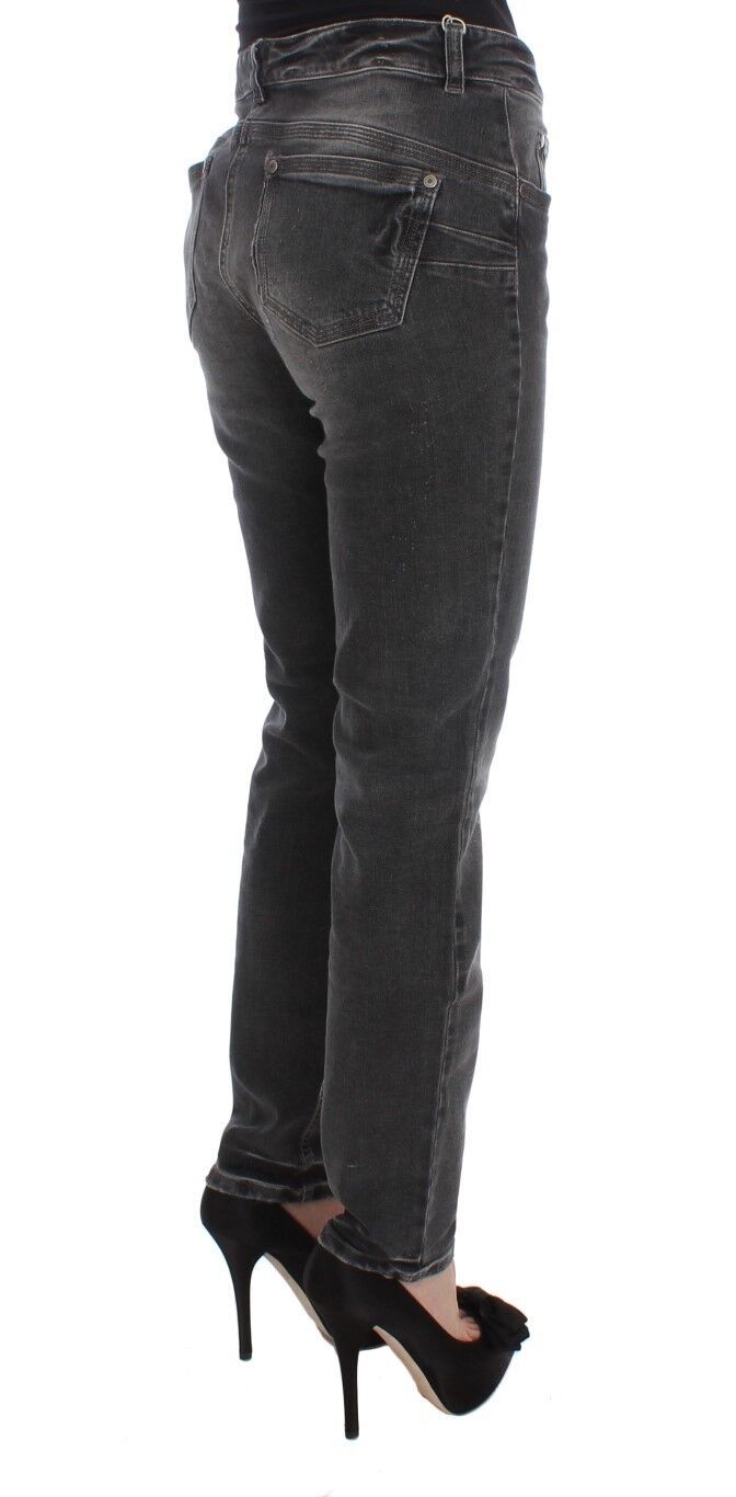 Ermanno Scervino Gray Wash Cotton Blend Stretch Jeans Pants Ermanno Scervino