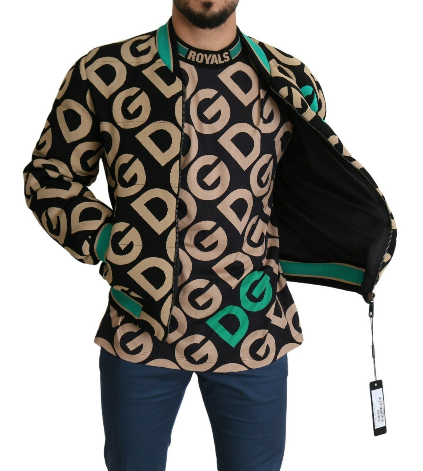 Dolce & Gabbana Multicolor DGMILLENNIALS Logo Print Jacket Dolce & Gabbana