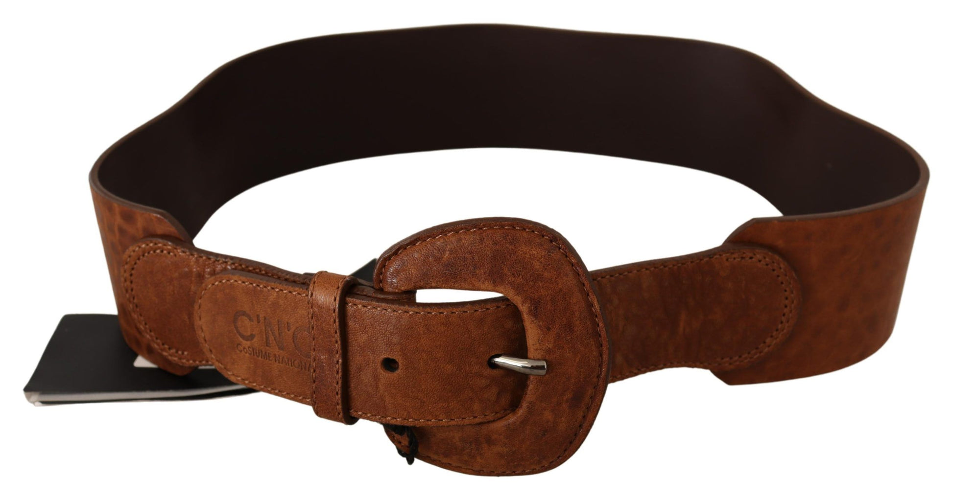 Costume National Brown Leather Fashion Waist Buckle Belt Costume National