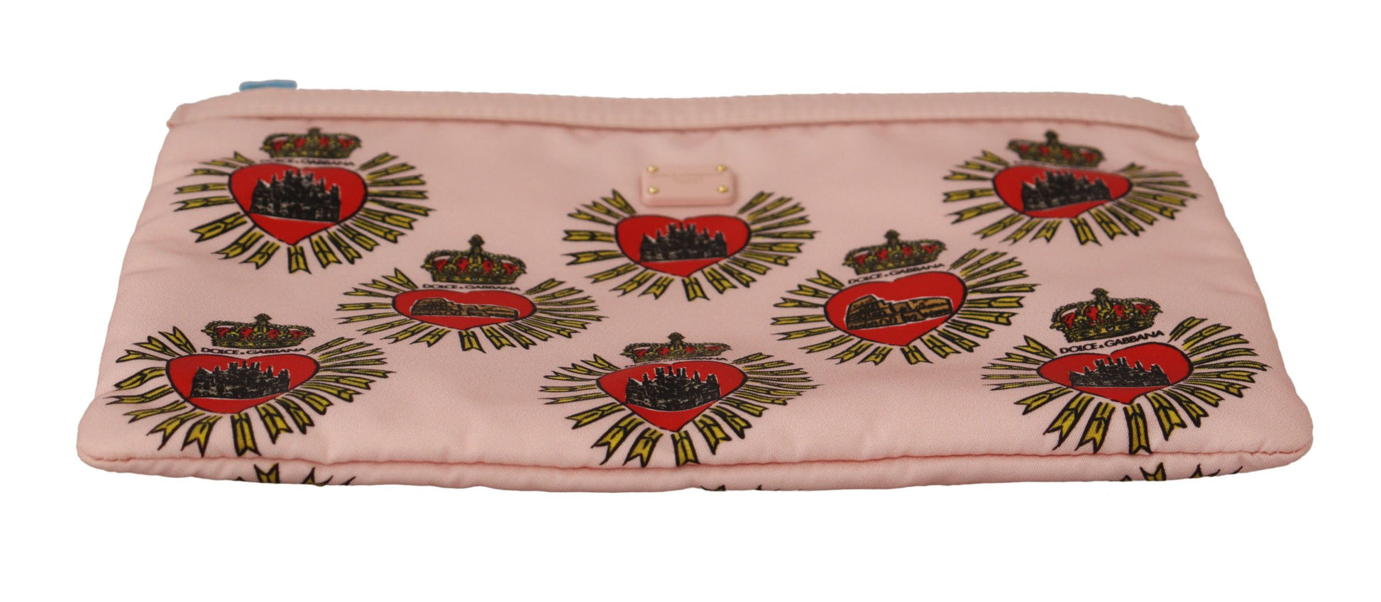 Dolce & Gabbana Clutch Pink D&G Logo Devotion Heart Toiletry Pouch Wallet Dolce & Gabbana