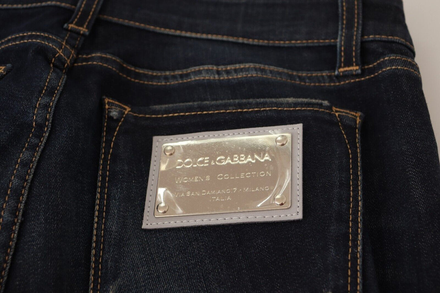 Dolce & Gabbana Blue Wash Slim Skinny Denim Cotton Stretch Jeans Dolce & Gabbana
