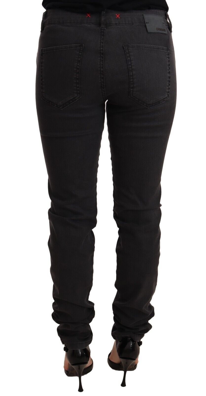 PINKO Black Cotton Stretch Skinny Mid Waist Women Denim Jeans PINKO