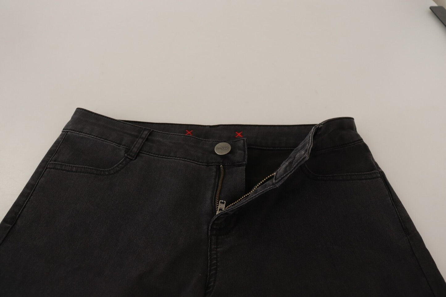 PINKO Black Cotton Stretch Skinny Mid Waist Women Denim Jeans PINKO
