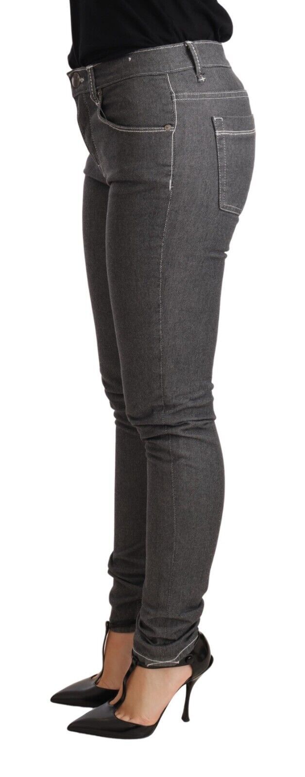 Acht Gray Low Waist Skinny Denim Trouser Jeans Acht
