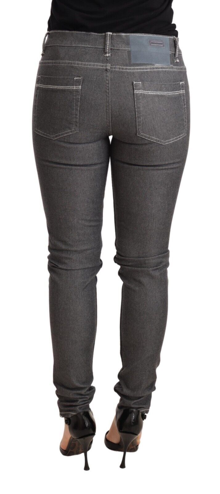 Acht Gray Low Waist Skinny Denim Trouser Jeans Acht