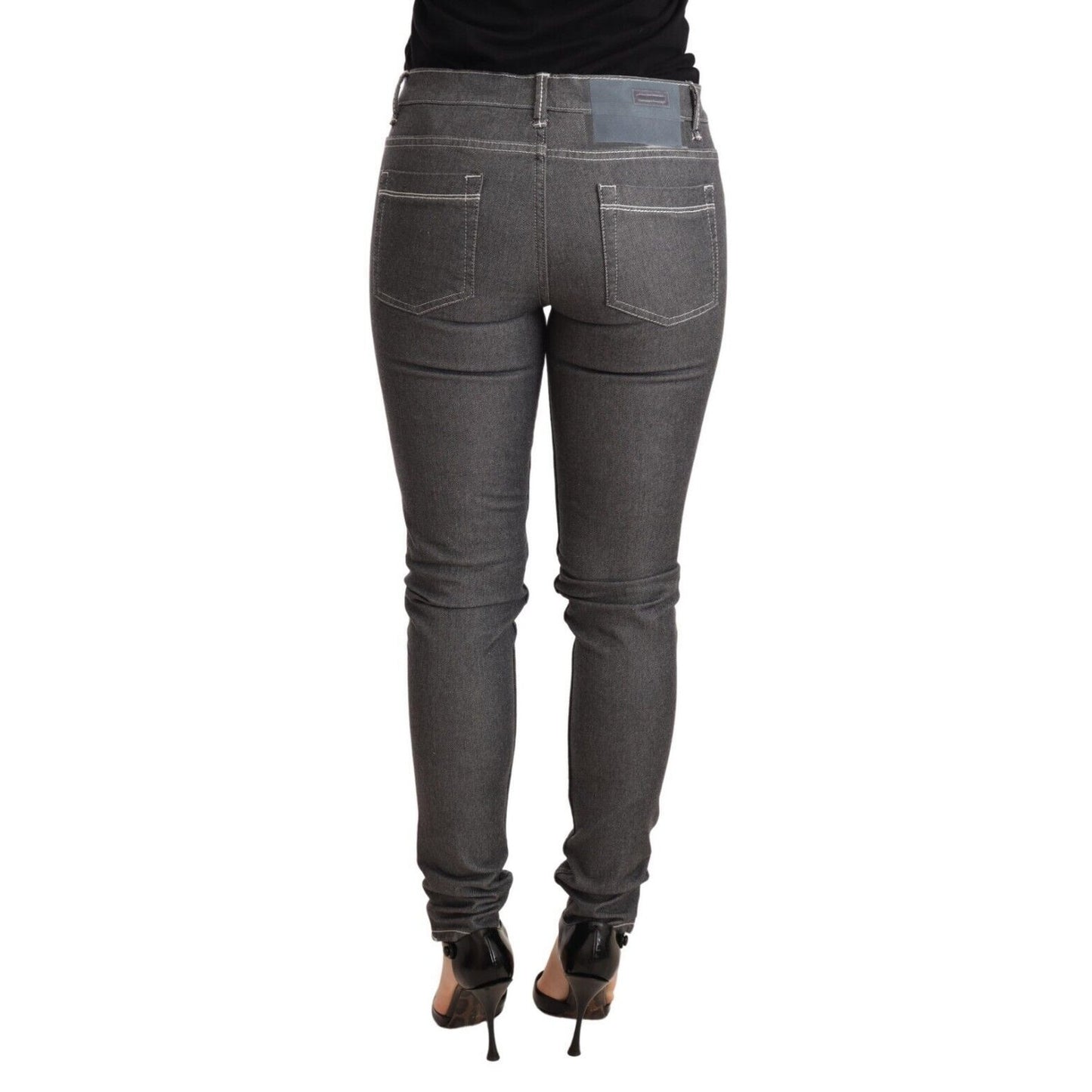 Acht Gray Low Waist Skinny Denim Trouser Jeans Acht