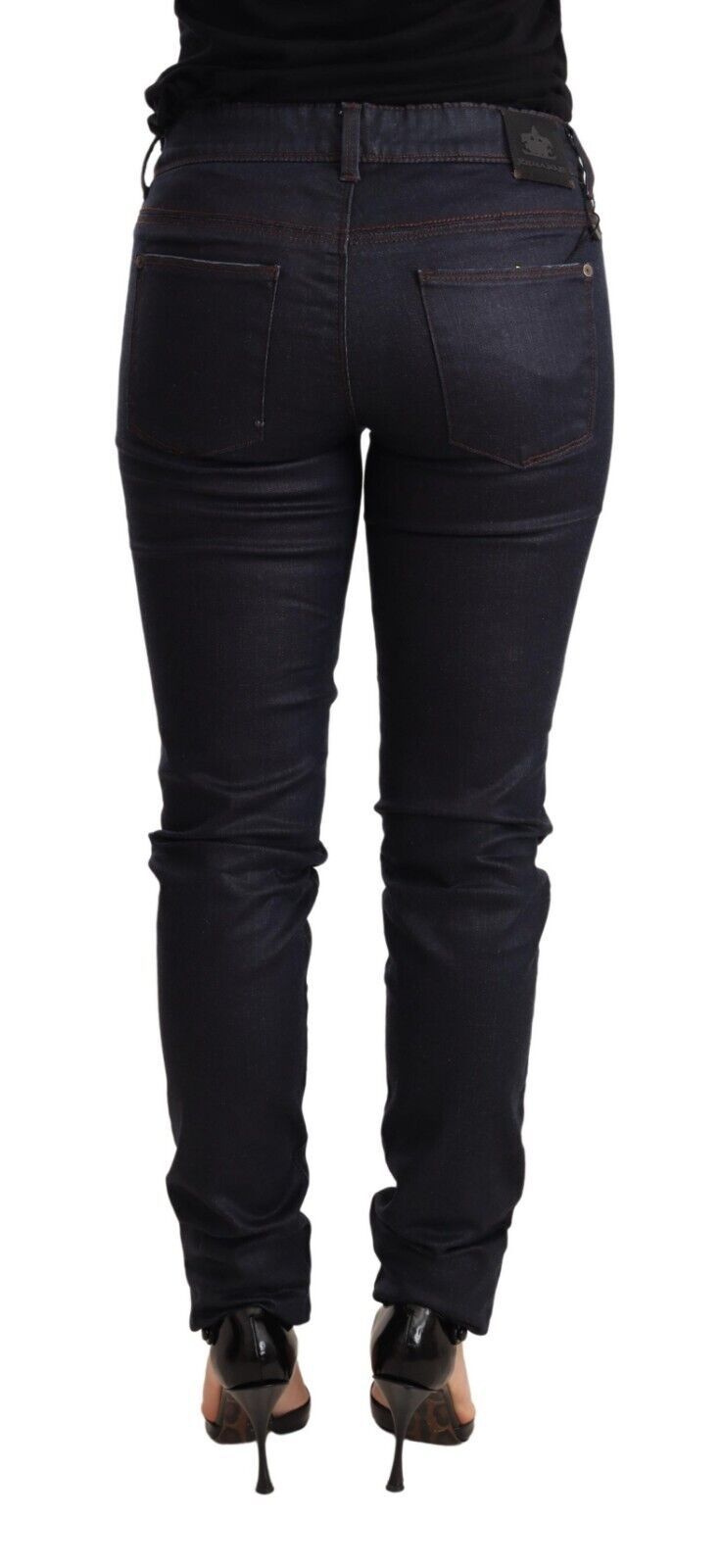Ermanno Scervino Blue Low Waist Skinny Slim Trouser Cotton Jeans Ermanno Scervino