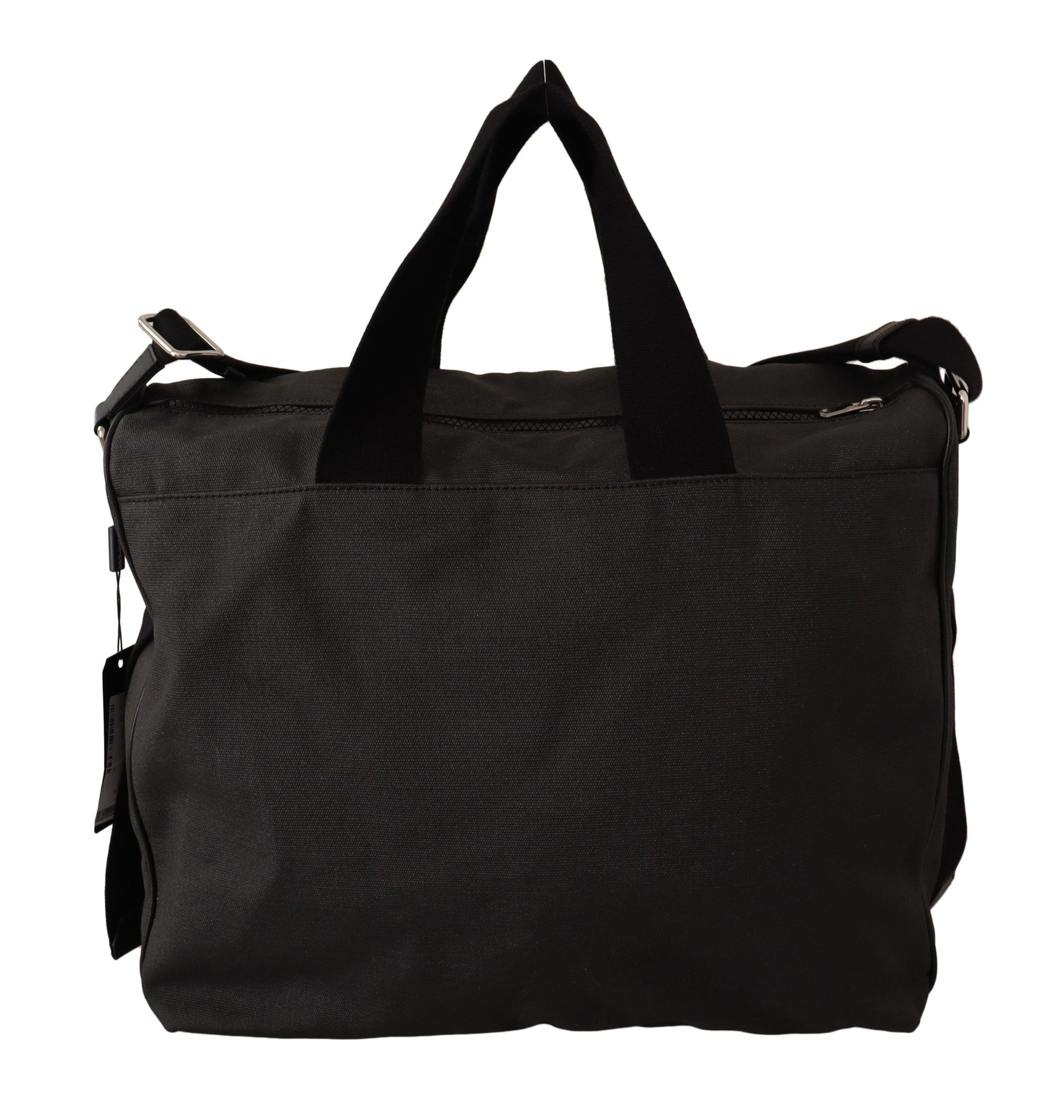 Dolce & Gabbana Black Denim Leather Shoulder Strap Messenger Bag Dolce & Gabbana