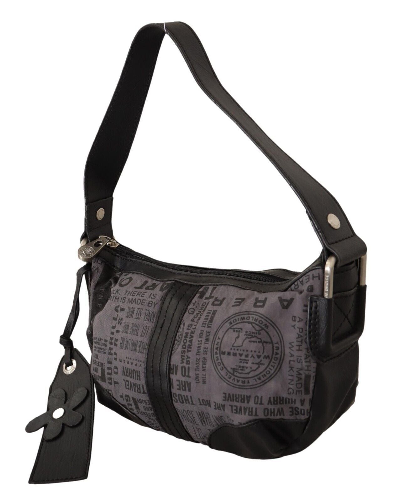 WAYFARER Gray Printed Handbag Shoulder Purse Fabric Bag WAYFARER