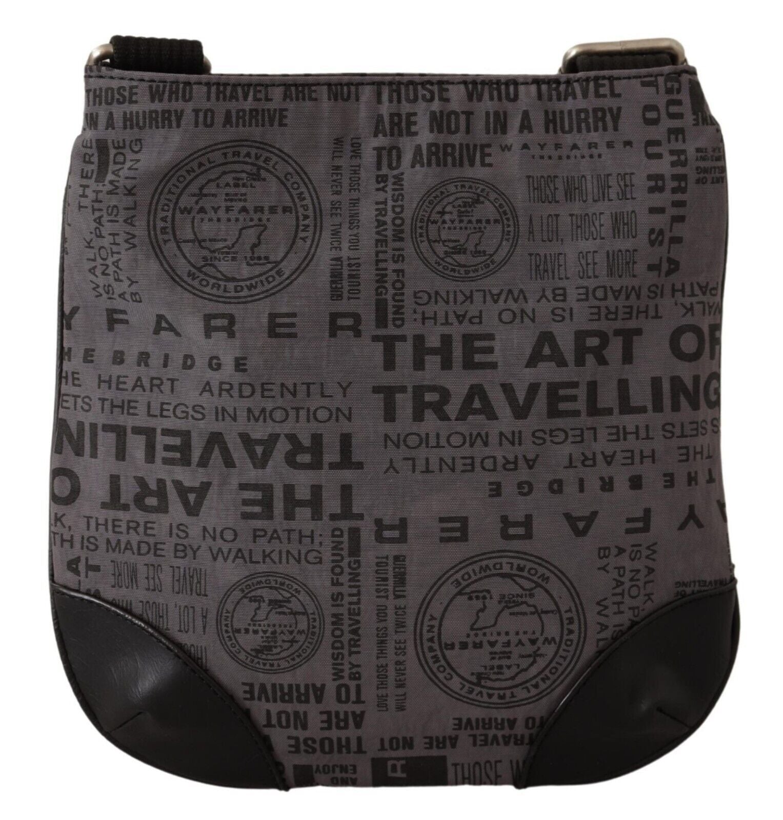WAYFARER Gray Printed Logo Shoulder Crossbody Purse Bag WAYFARER