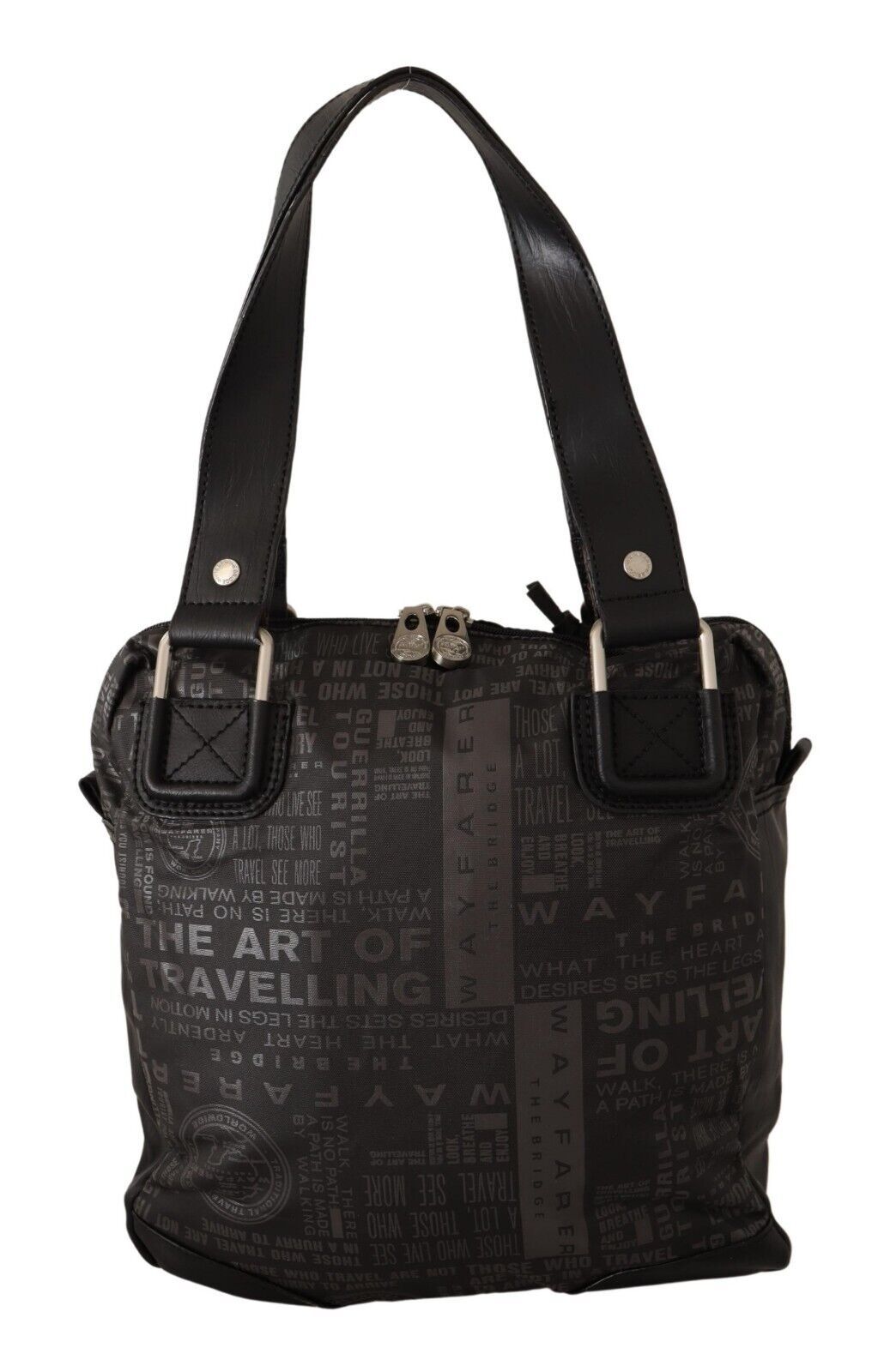 WAYFARER Black Printed Logo Shoulder Handbag Purse Bag WAYFARER