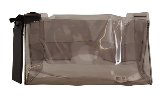 PINKO Black Clear Plastic Transparent Pouch Purse Clutch Bag PINKO