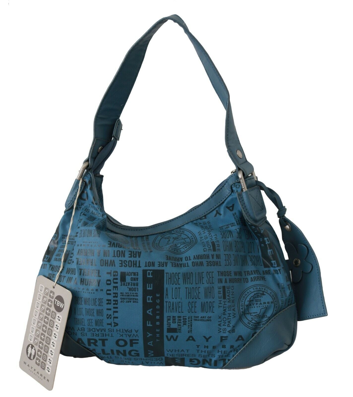 WAYFARER Shoulder Handbag Printed Purse Women Blue WAYFARER