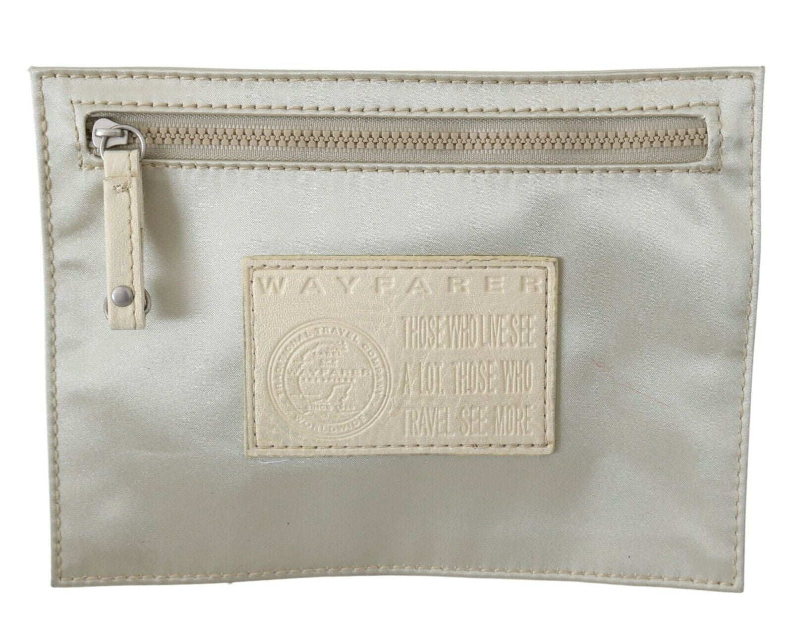 WAYFARER White Zippered Coin Holder Wallet WAYFARER