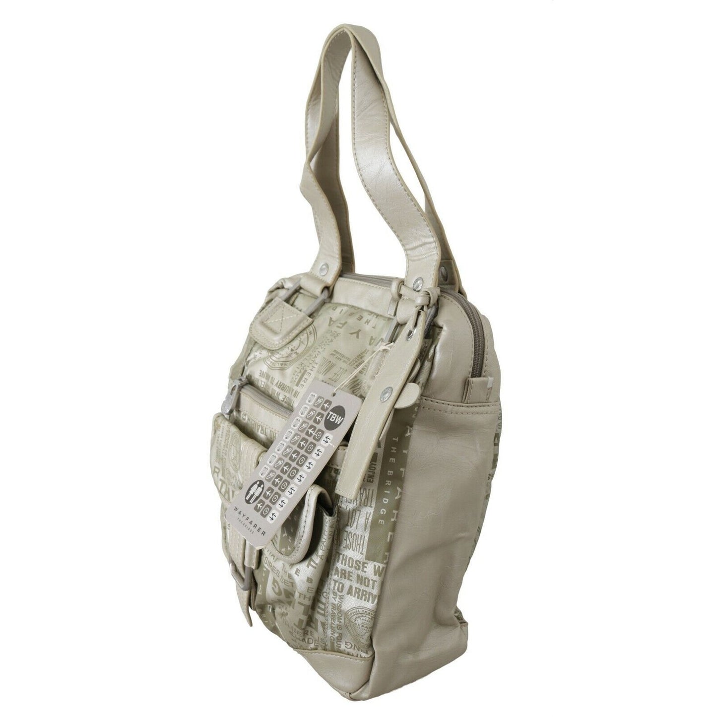 WAYFARER White Printed Handbag Shoulder Fabric Purse