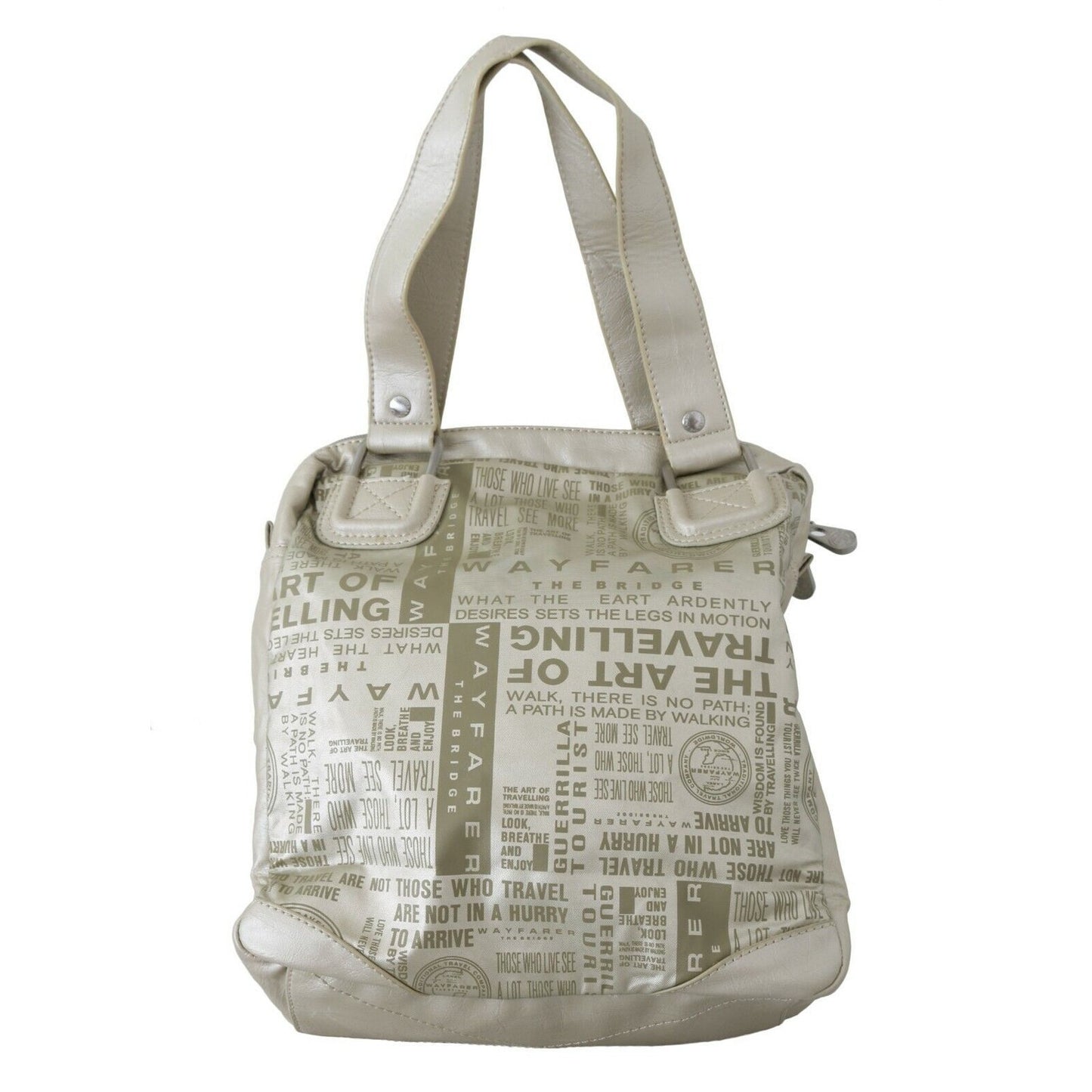 WAYFARER White Printed Handbag Shoulder Fabric Purse