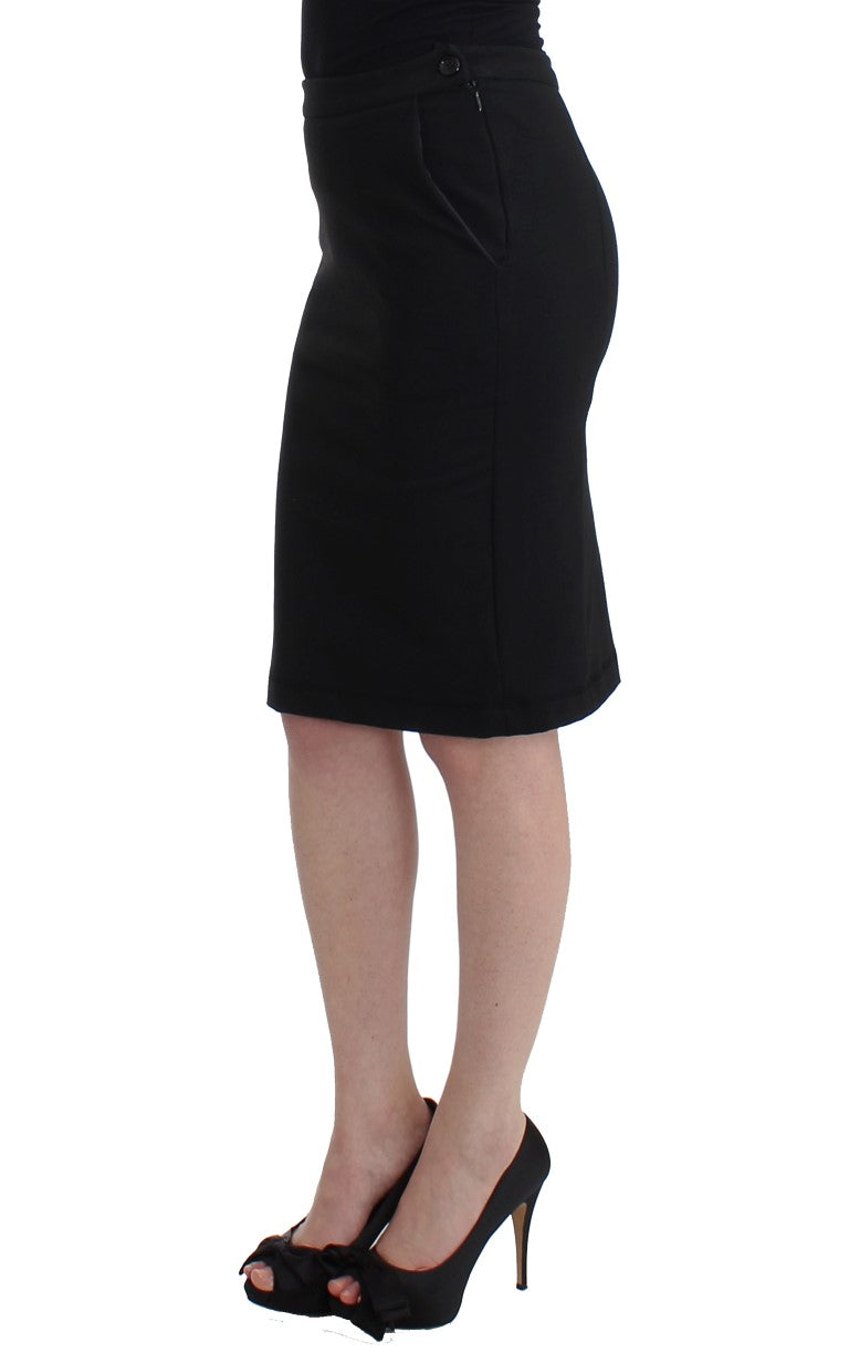 GF Ferre Black Straight Pencil Skirt GF Ferre