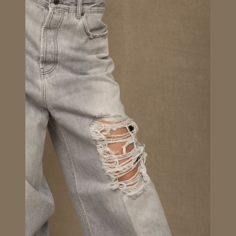 Don The Fuller Gray Cotton Jeans & Pant