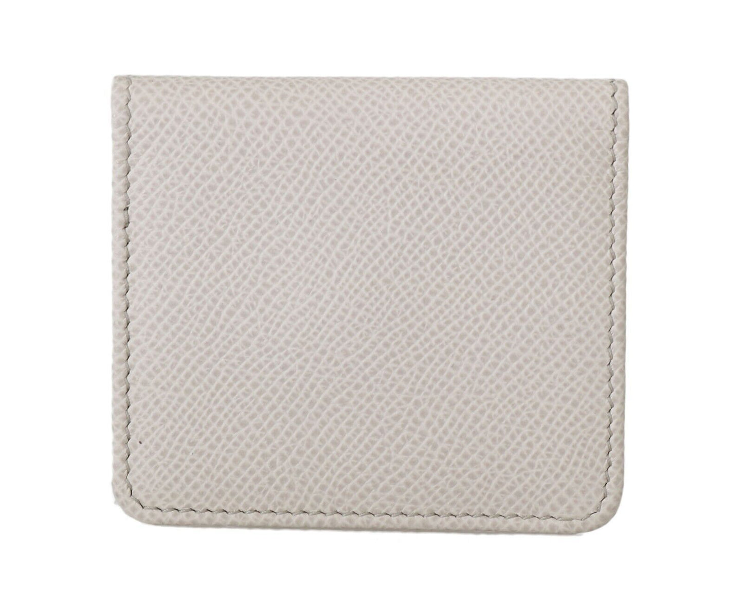 Dolce & Gabbana White Dauphine Leather Holder Pocket Wallet Condom Case Dolce & Gabbana