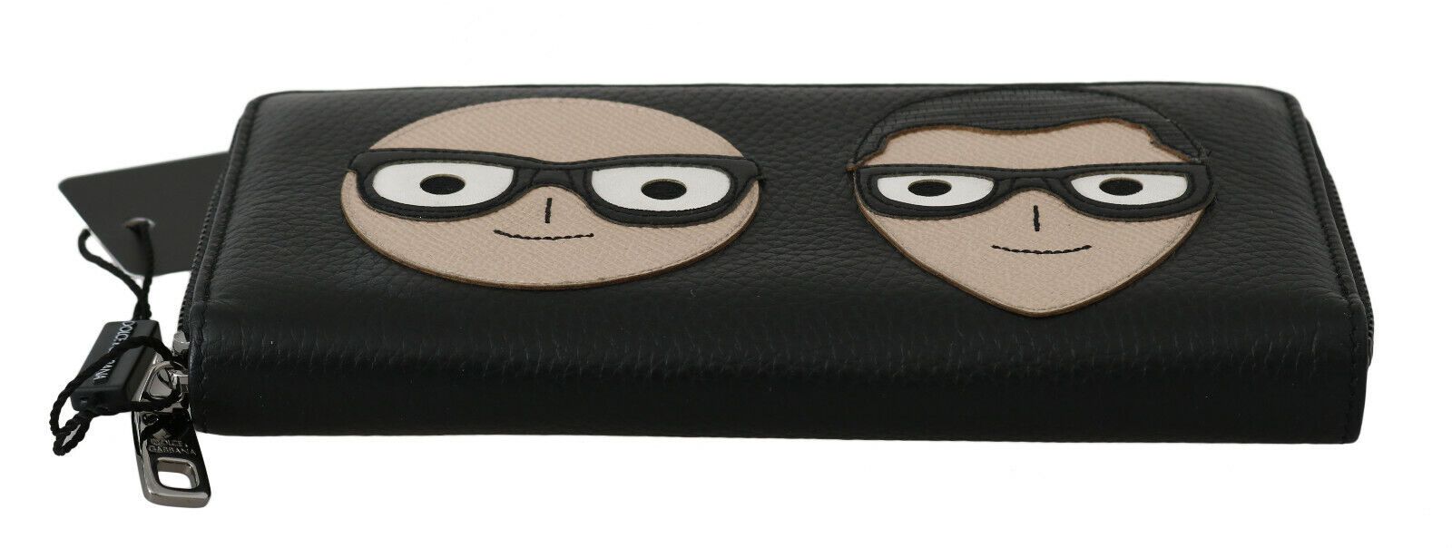 Dolce & Gabbana Black Leather #DGFAMILY Zipper Continental Mens Wallet Dolce & Gabbana