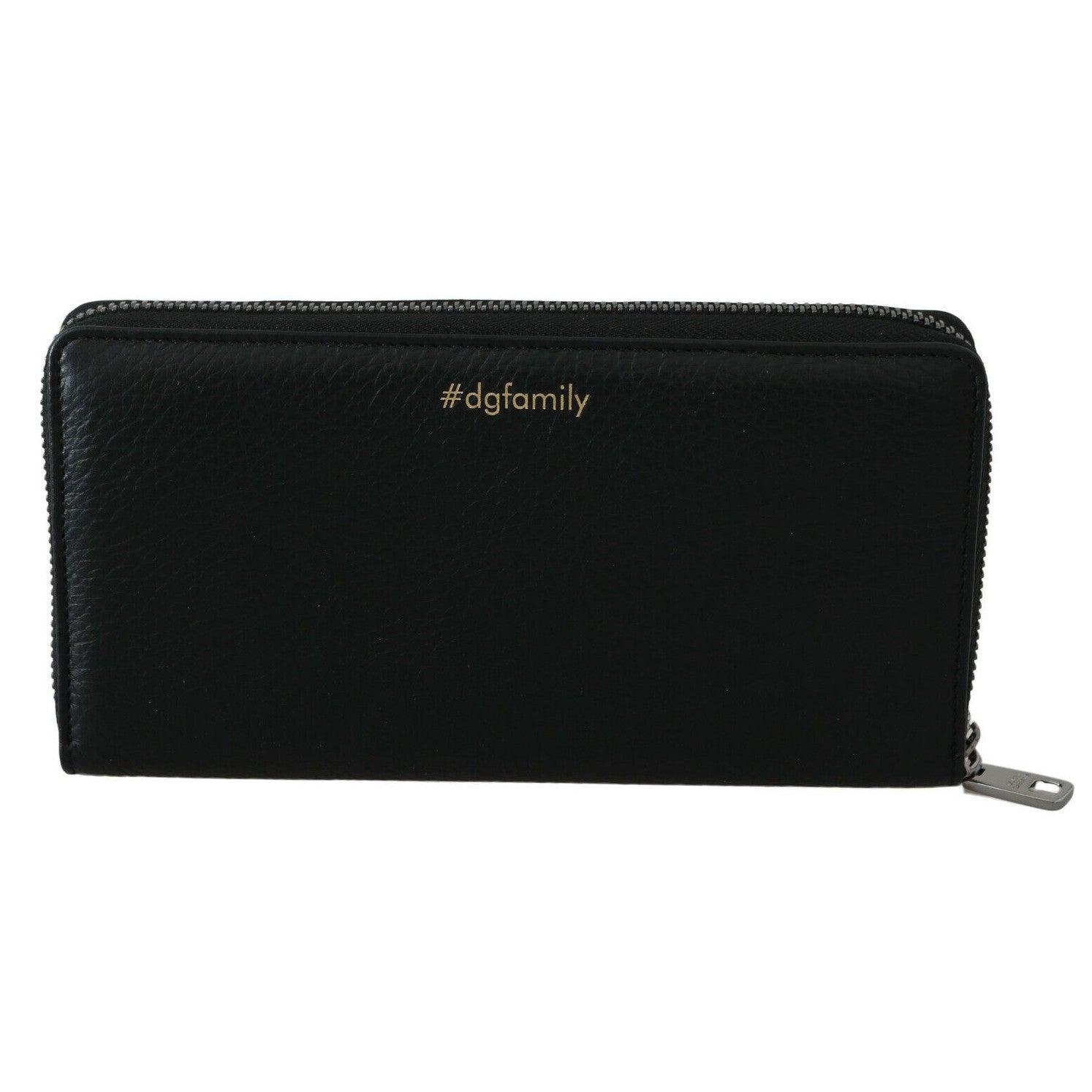 Dolce & Gabbana Black Blue Leather #DGFAMILY Zipper Continental Wallet Dolce & Gabbana