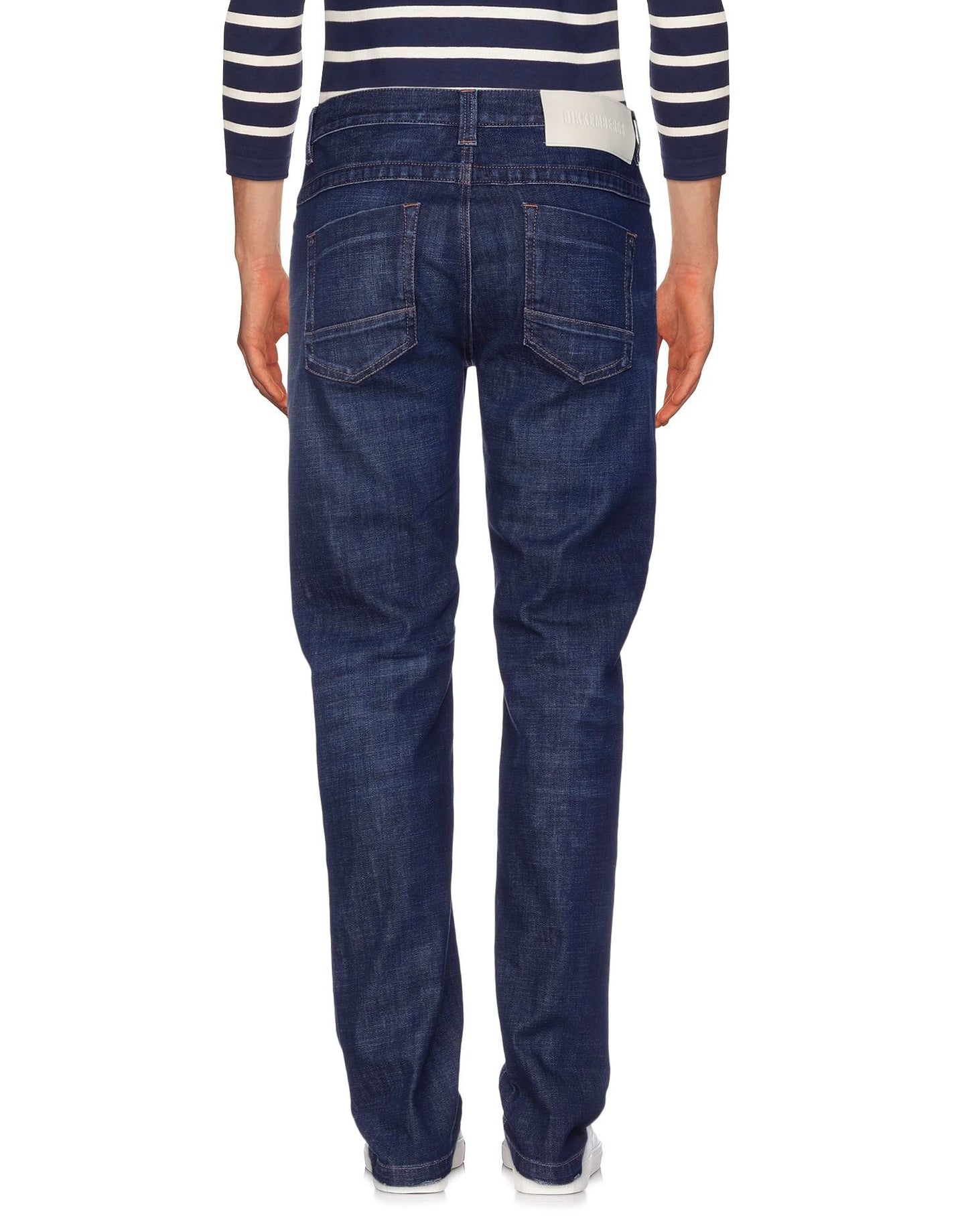 Bikkembergs Blue Cotton Men Jean Bikkembergs