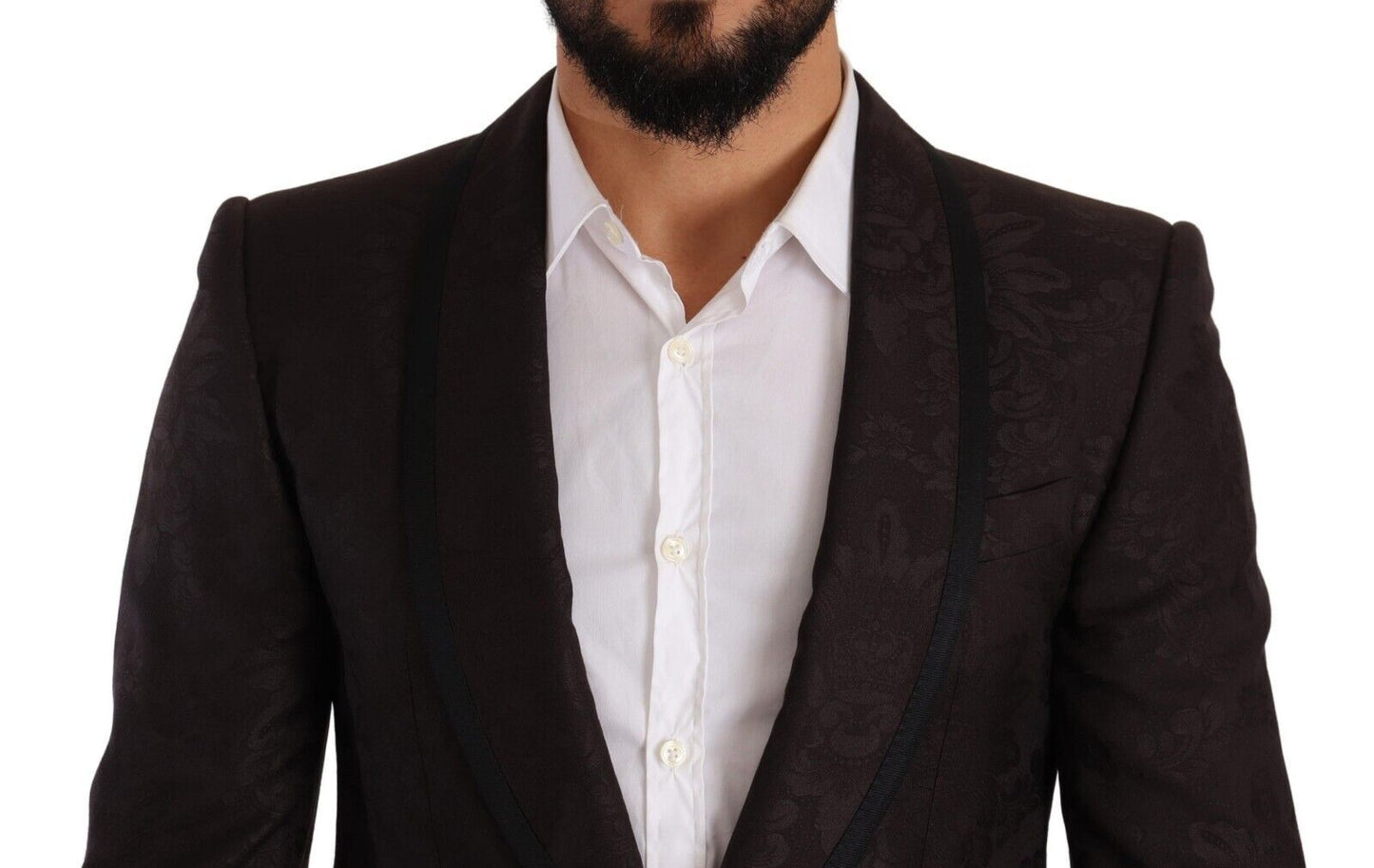 Dolce & Gabbana Purple Jacquard Single Breasted SICILIA Blazer Dolce & Gabbana