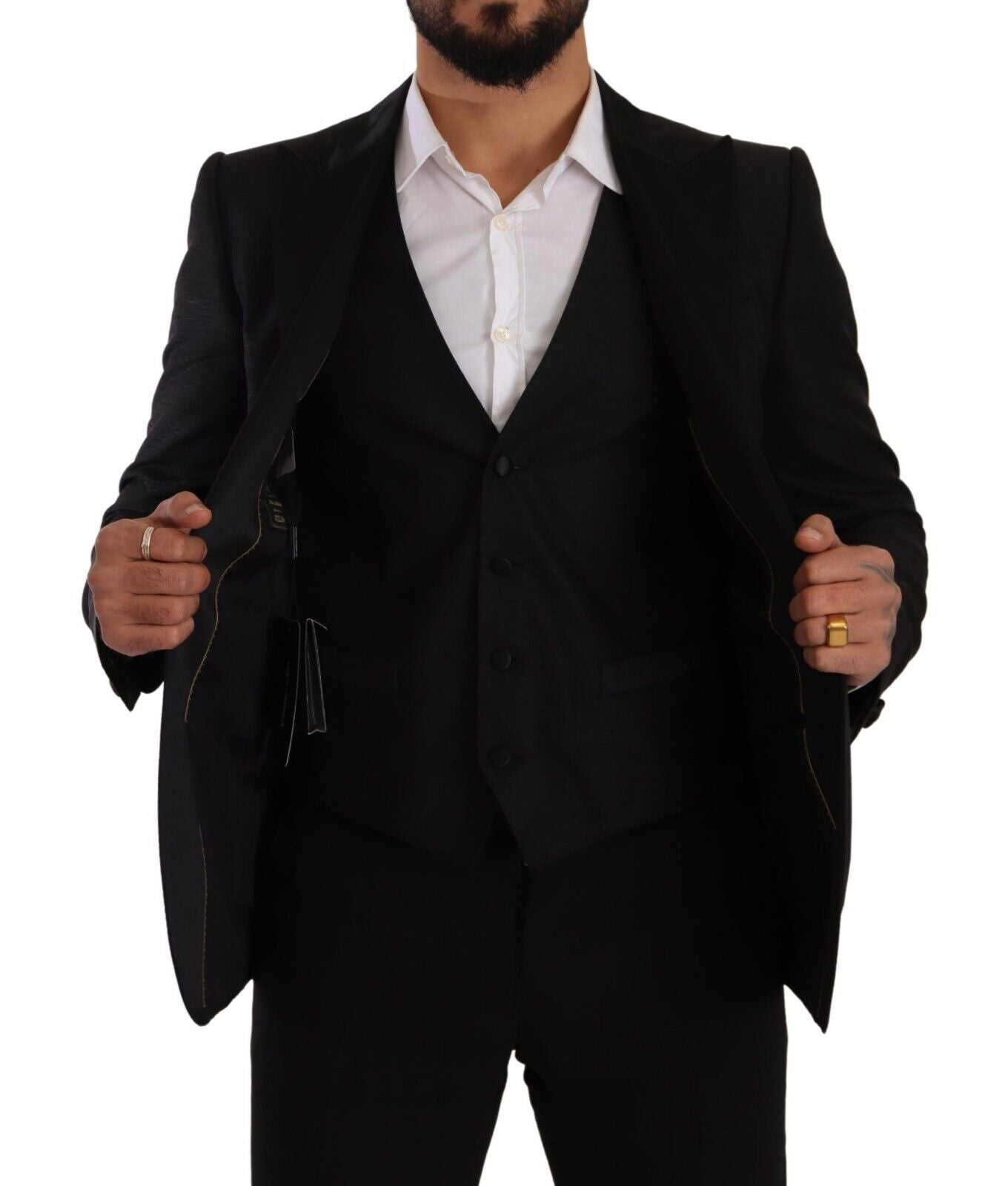 Dolce & Gabbana Black Slim Fit 2 Piece SICILIA Blazer Dolce & Gabbana
