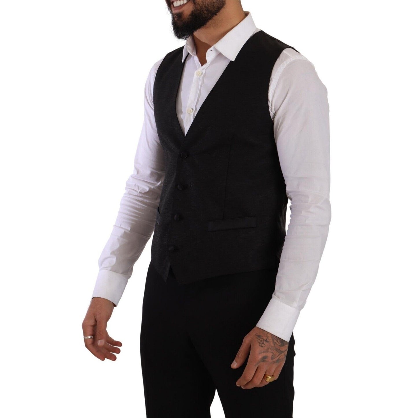 Dolce & Gabbana Black Slim Fit 2 Piece SICILIA Blazer