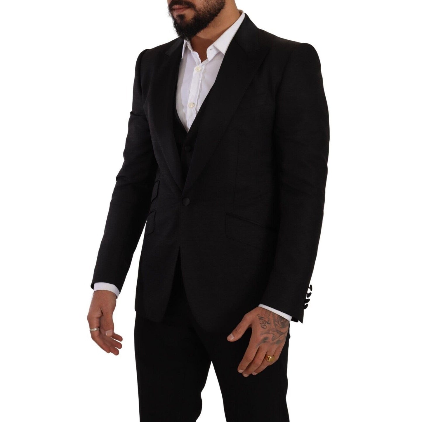Dolce & Gabbana Black Slim Fit 2 Piece SICILIA Blazer