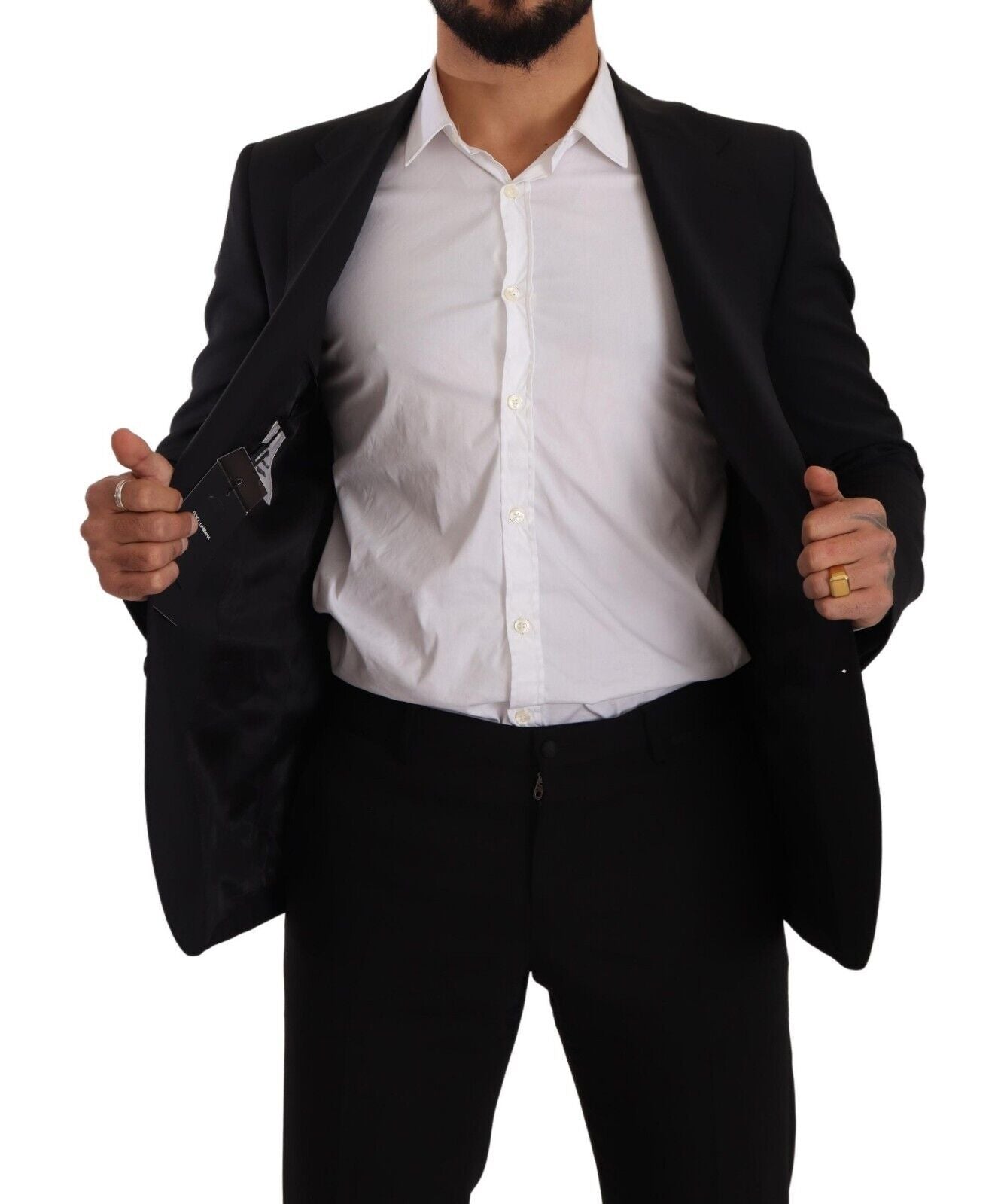 Dolce & Gabbana Black Slim Fit Vest 2 Button MARTINI Blazer Dolce & Gabbana