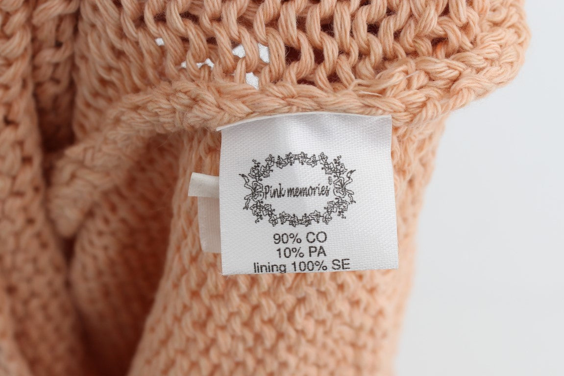 PINK MEMORIES Pink Cotton Blend Knitted Sleeveless Sweater PINK MEMORIES