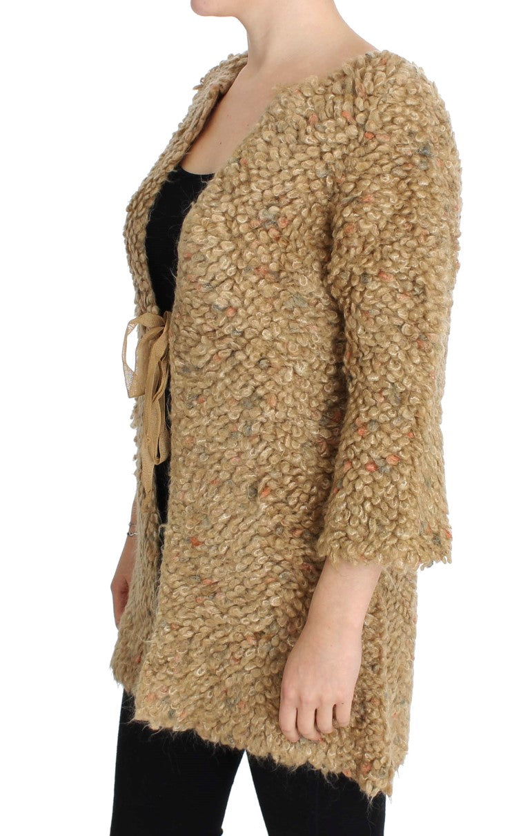 PINK MEMORIES Beige Wool Blend Cape Sweater PINK MEMORIES