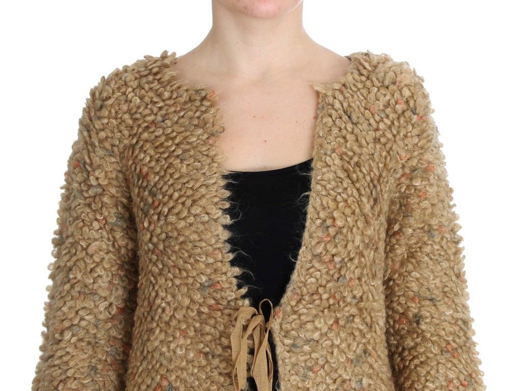 PINK MEMORIES Beige Wool Blend Cape Sweater PINK MEMORIES