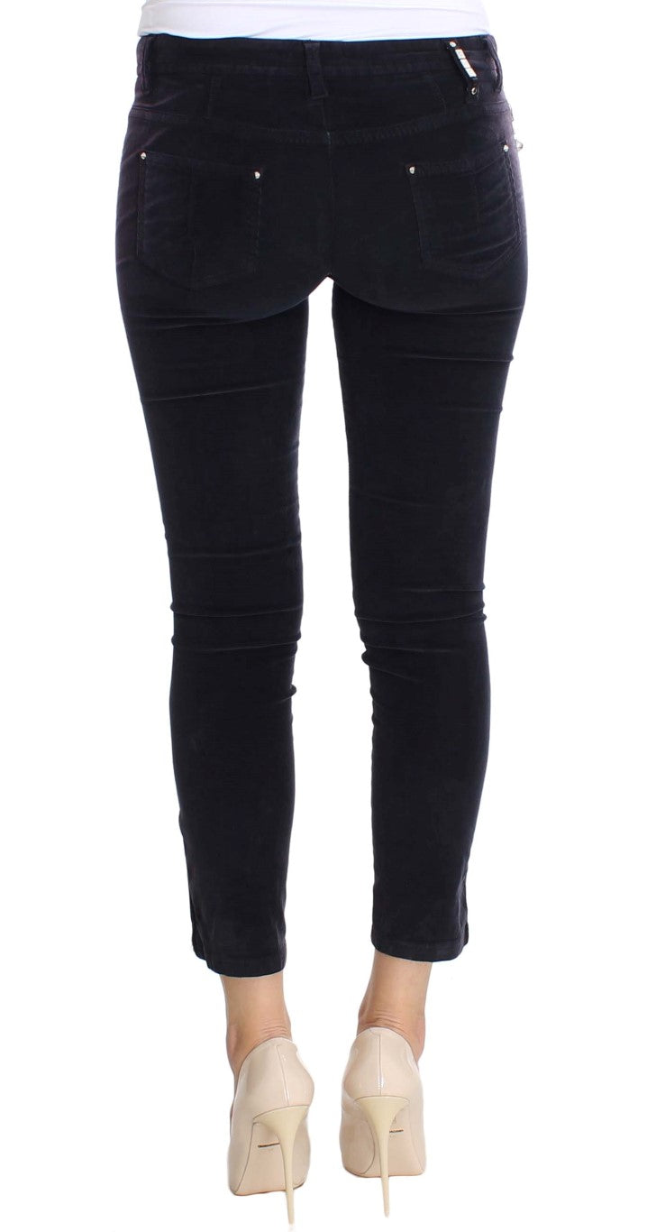 Costume National Purple Cropped Corduroys Jeans Costume National