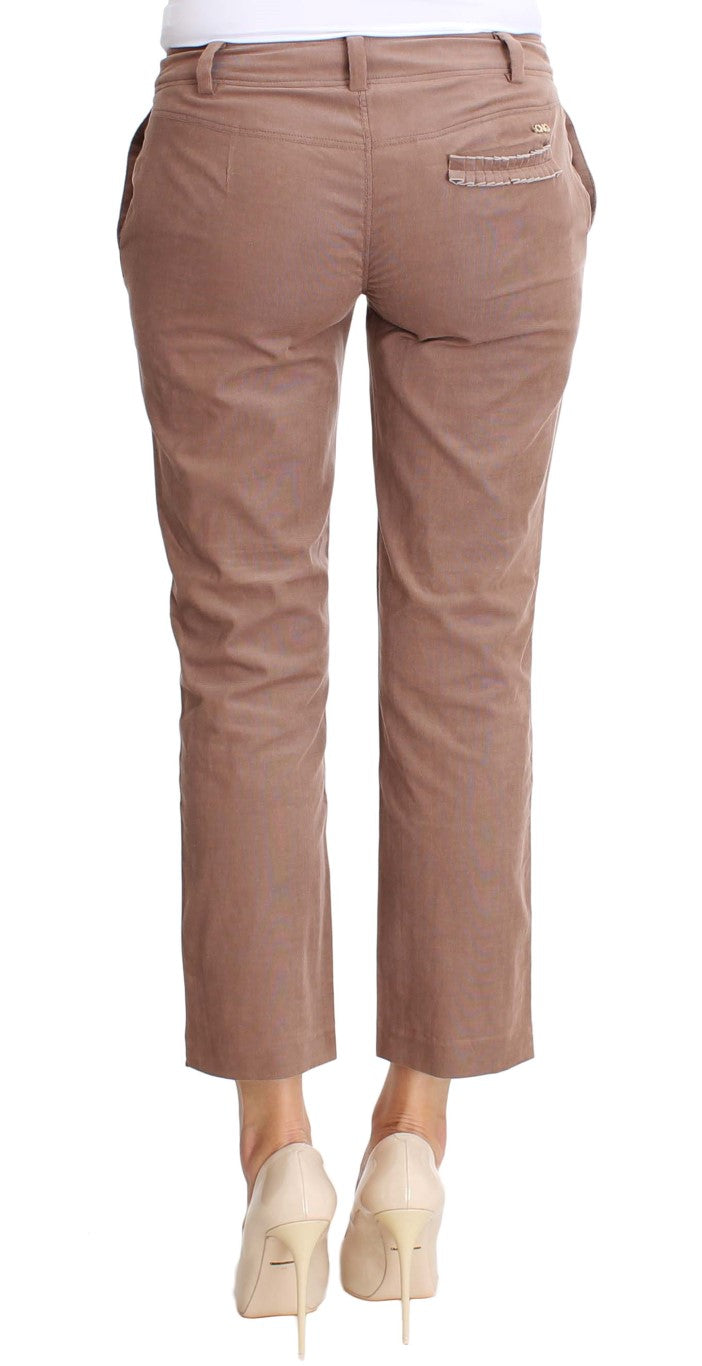 Costume National Brown Cropped Corduroys Pants Costume National