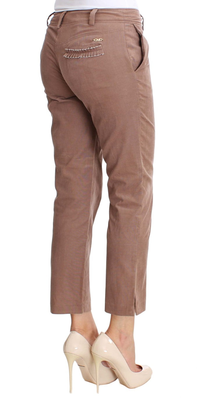 Costume National Brown Cropped Corduroys Pants Costume National