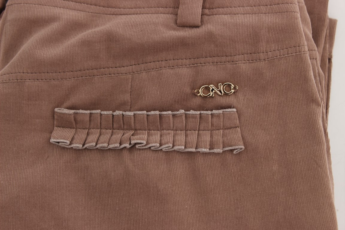 Costume National Brown Cropped Corduroys Pants Costume National
