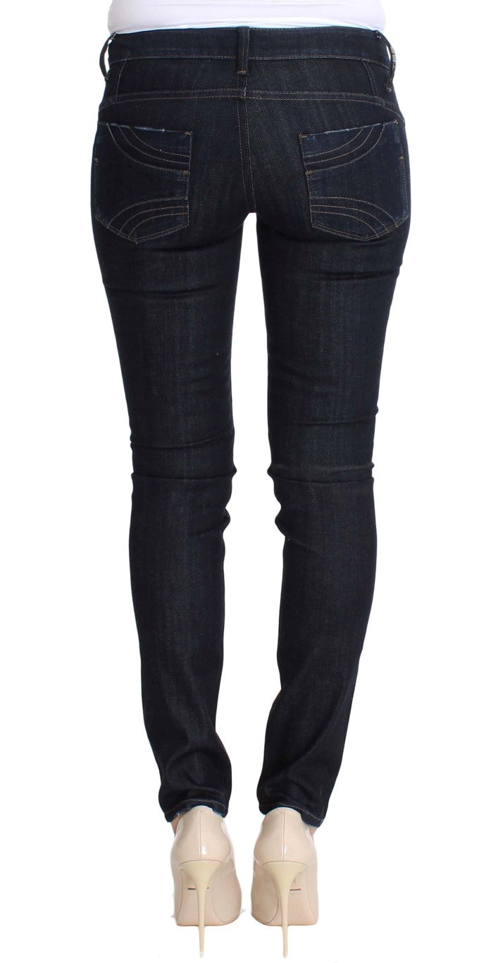 Costume National Blue Cotton Stretch Slim Fit Jeans Costume National