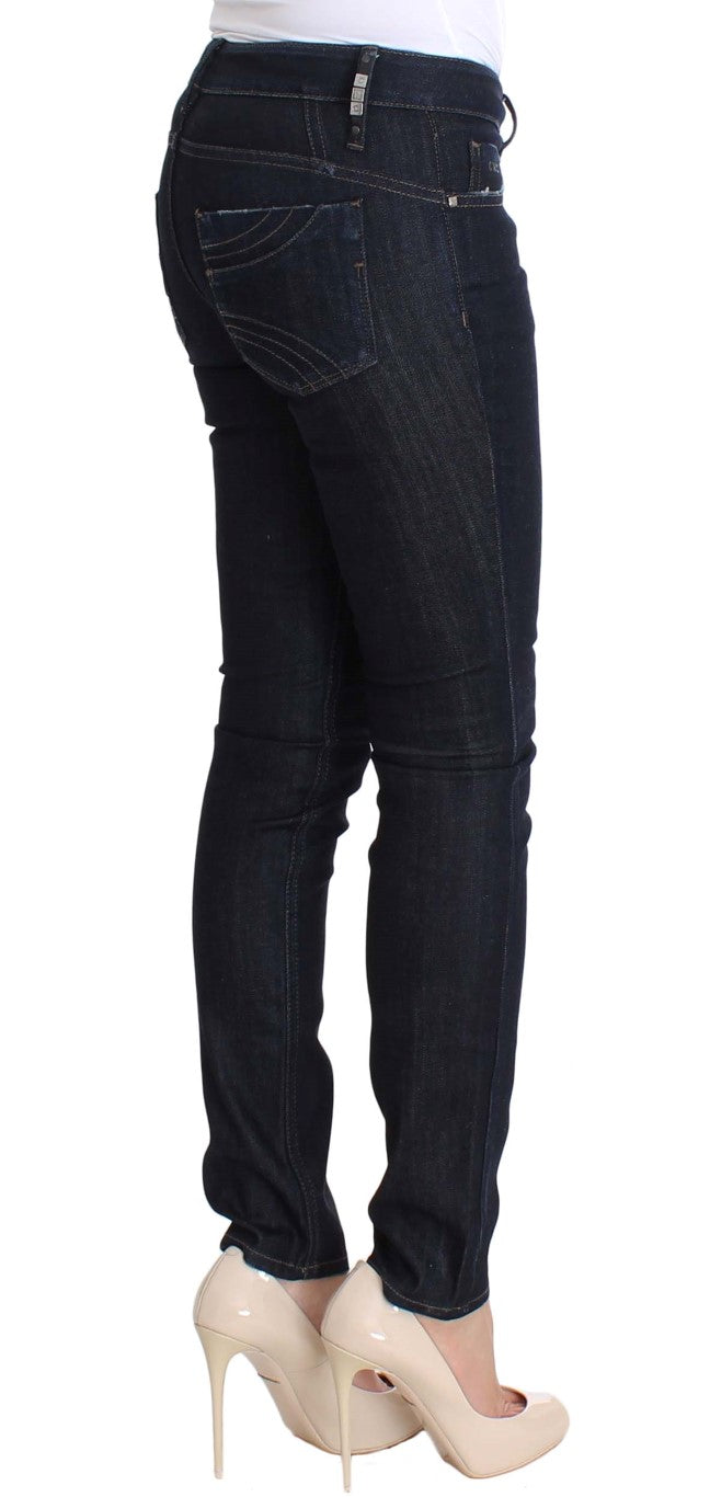 Costume National Blue Cotton Stretch Slim Fit Jeans Costume National