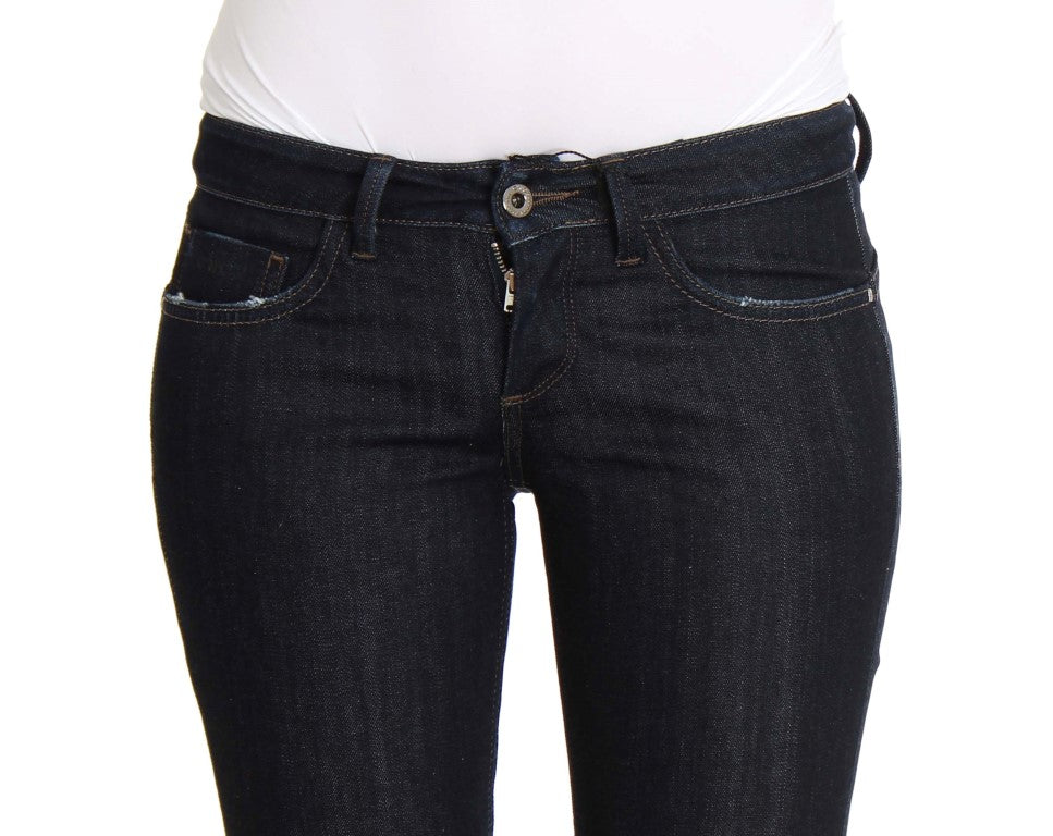 Costume National Blue Cotton Stretch Slim Fit Jeans Costume National