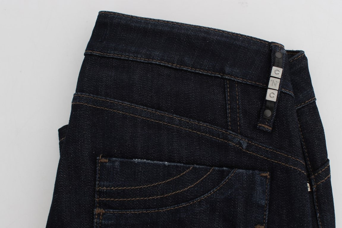 Costume National Blue Cotton Stretch Slim Fit Jeans Costume National