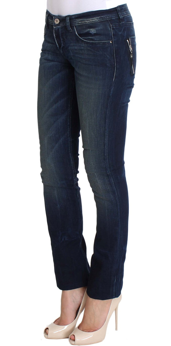 Costume National Blue Wash Cotton Slim Fit Skinny Jeans Costume National