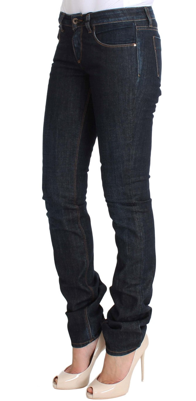 Costume National Blue Cotton Stretch Slim Fit Jeans Costume National